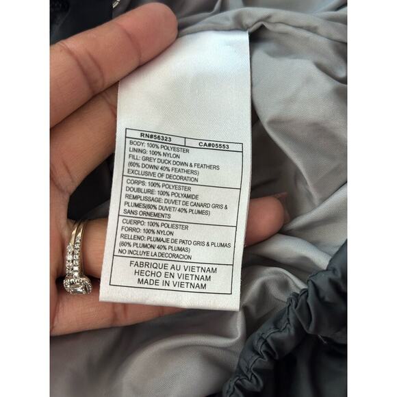 Vintage Nike Men's Full-Zip Down Puffer Jacket Swoosh Logo Black Gray Size Large - Picture 4 of 7